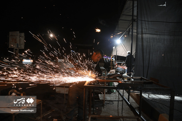 آماده‌سازی مواکب برای جشن نیمه شعبان