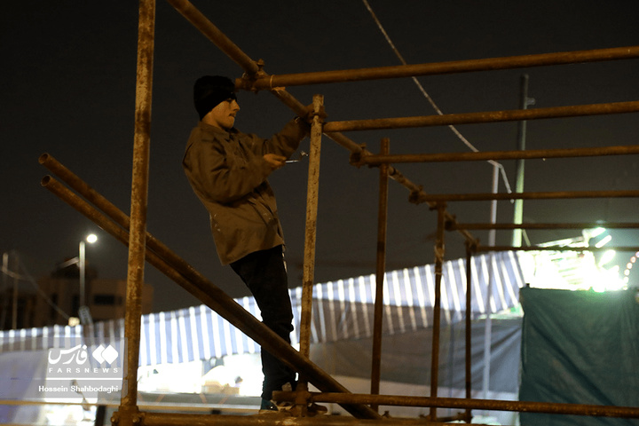 آماده‌سازی مواکب برای جشن نیمه شعبان