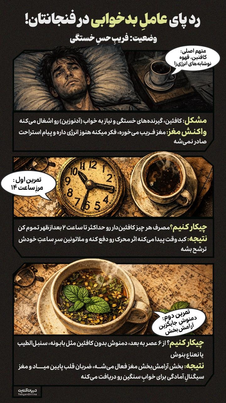 رد پای عاملِ بدخوابی در فنجانتان!