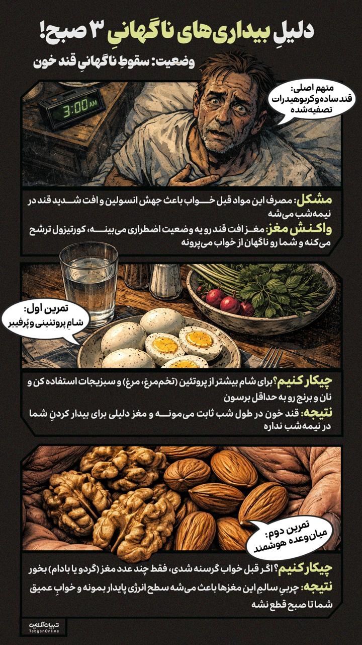 دلیل بیداری‌های ناگهانیِ ۳ صبح!