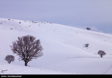 بارش برف در مناطق سردسیر خرم اباد