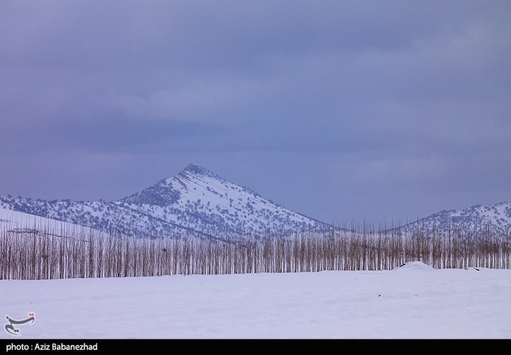 بارش برف در مناطق سردسیر خرم اباد