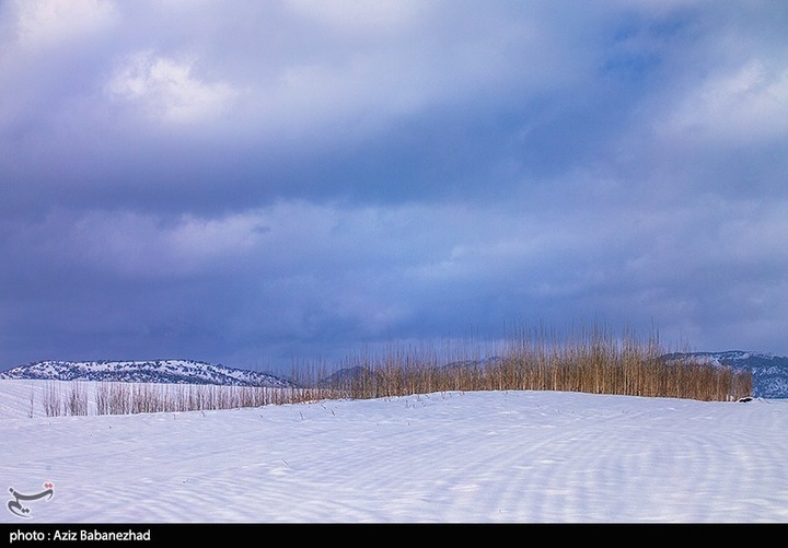 بارش برف در مناطق سردسیر خرم اباد