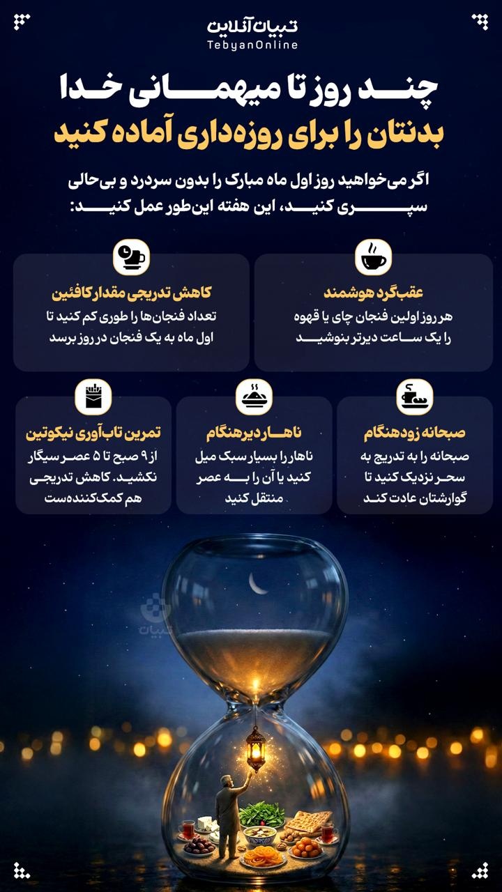 بدنتان را برای روزه‌داری آماده کنید