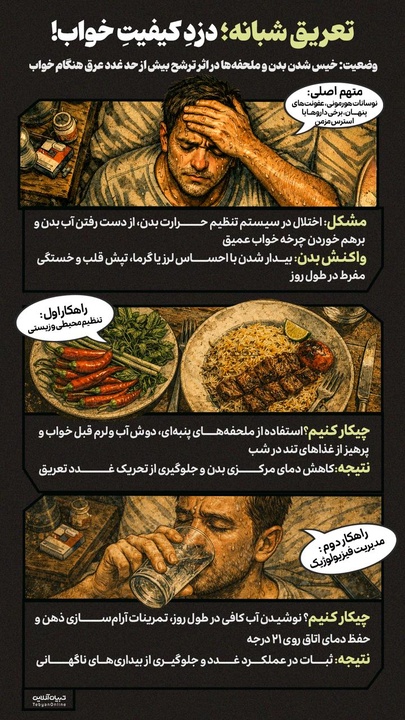 تعریق شبانه؛ دزدِ کیفیتِ خواب!