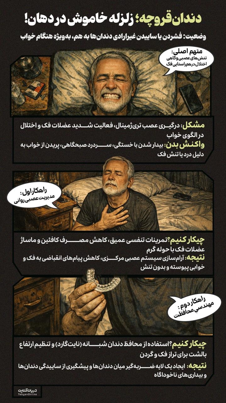 دندان‌قروچه؛ زلزله‌ی خاموش در دهان!