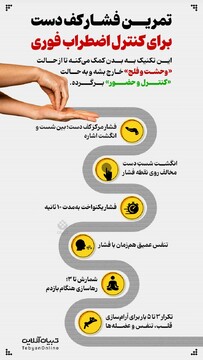 تمرین فشار کف دست برای کنترل اضطراب فوری