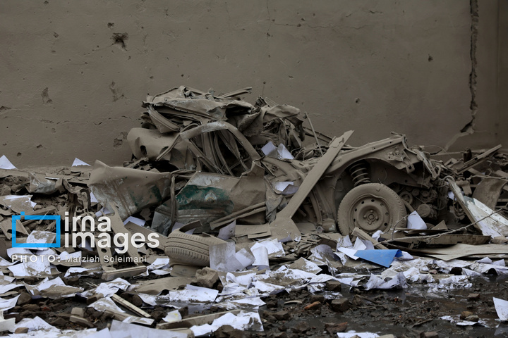 آثار حملات هوایی شب گذشته به منطقه ۱۵ خرداد