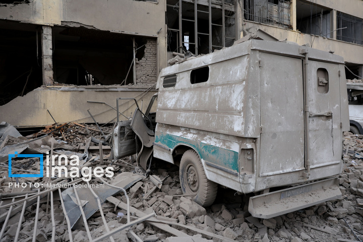 آثار حملات هوایی شب گذشته به منطقه ۱۵ خرداد