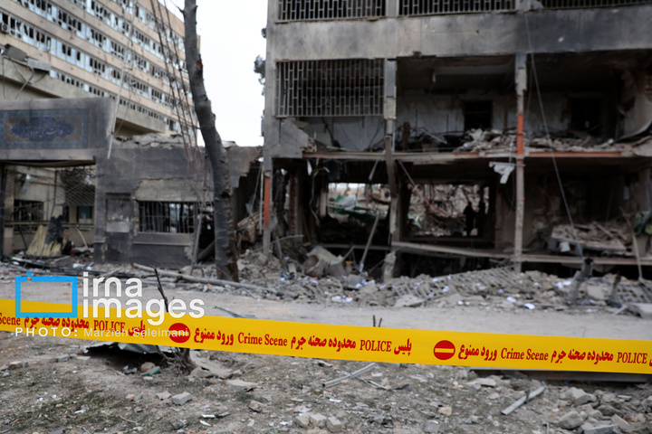آثار حملات هوایی شب گذشته به منطقه ۱۵ خرداد