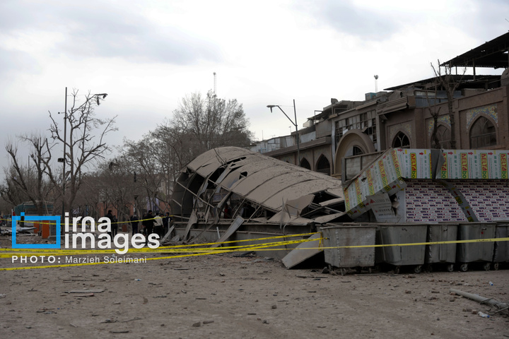 آثار حملات هوایی شب گذشته به منطقه ۱۵ خرداد