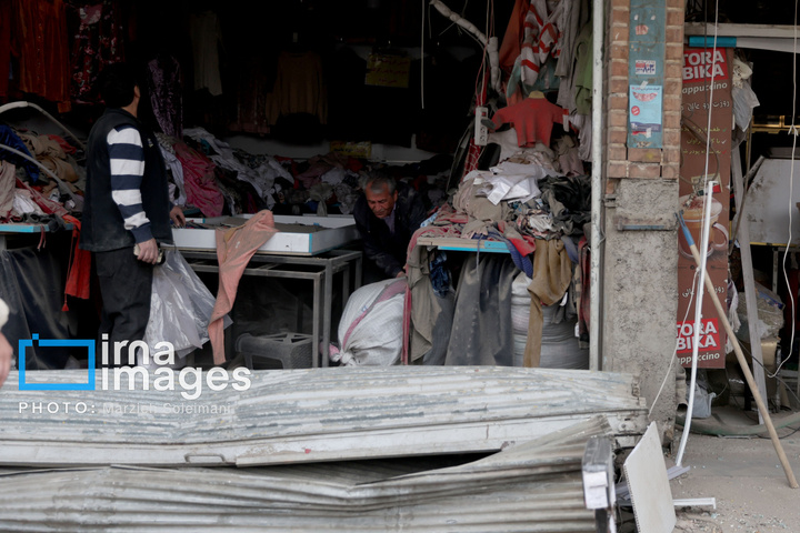 آثار حملات هوایی شب گذشته به منطقه ۱۵ خرداد