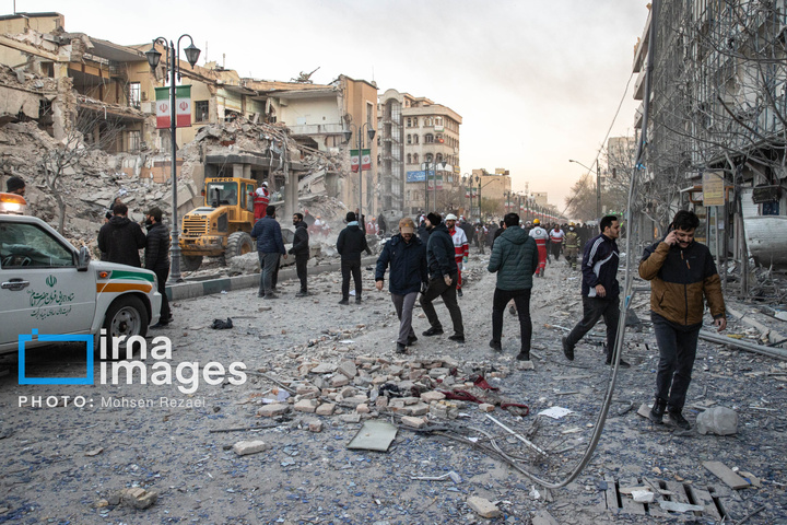 حمله هوایی به خیابان کارگر جنوبی تهران