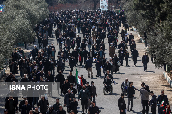 راهپیمایی مردم تهران در اعلام انزجار از جنایات آمریکا و رژیم صهیونیستی