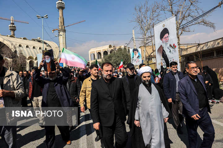 راهپیمایی مردم تهران در اعلام انزجار از جنایات آمریکا و رژیم صهیونیستی