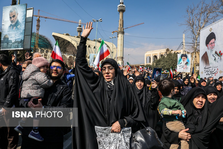 راهپیمایی مردم تهران در اعلام انزجار از جنایات آمریکا و رژیم صهیونیستی