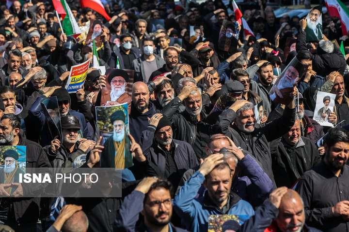 راهپیمایی مردم تهران در اعلام انزجار از جنایات آمریکا و رژیم صهیونیستی