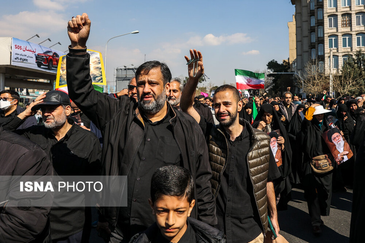 راهپیمایی مردم تهران در اعلام انزجار از جنایات آمریکا و رژیم صهیونیستی