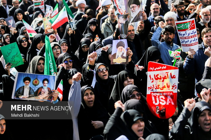 راهپیمایی مردم ایران در محکومیت حملات آمریکایی - صهیونیستی