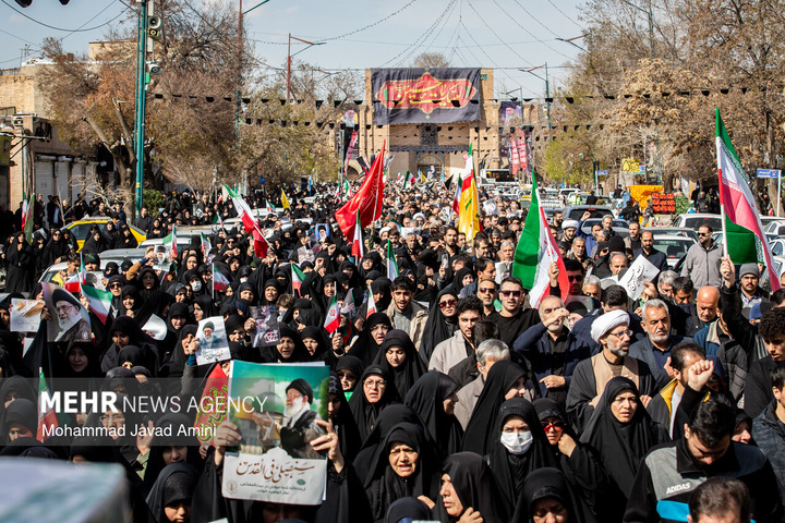 راهپیمایی مردم ایران در محکومیت حملات آمریکایی - صهیونیستی