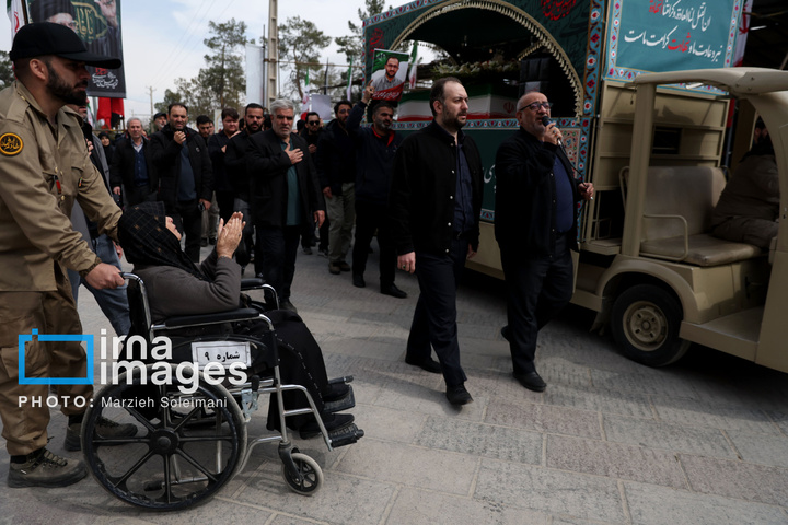 تدفین پیکر شهدای حملات آمریکا و رژیم صهیونیستی در بهشت زهرا (س)