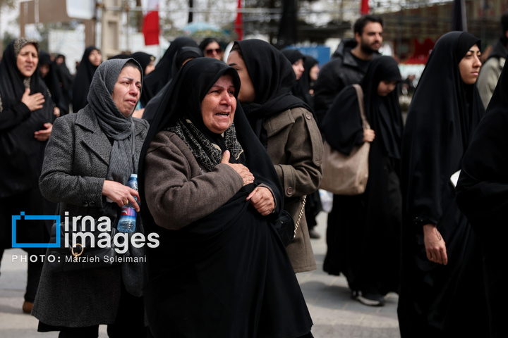 تدفین پیکر شهدای حملات آمریکا و رژیم صهیونیستی در بهشت زهرا (س)