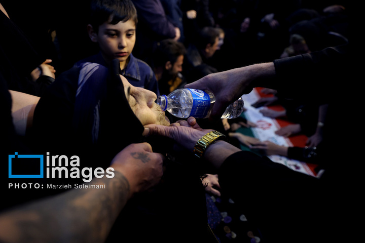 تدفین پیکر شهدای حملات آمریکا و رژیم صهیونیستی در بهشت زهرا (س)