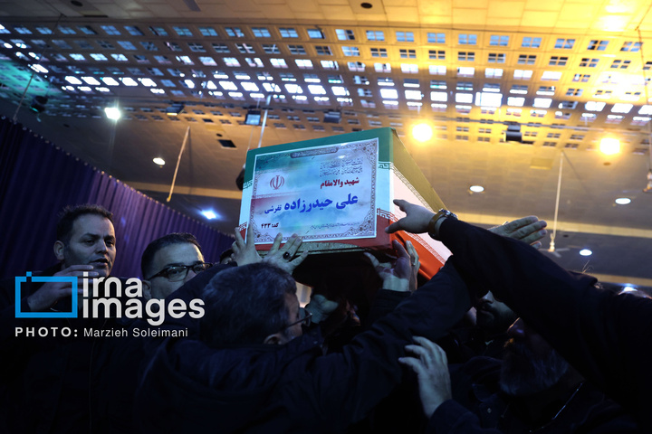 تدفین پیکر شهدای حملات آمریکا و رژیم صهیونیستی در بهشت زهرا (س)