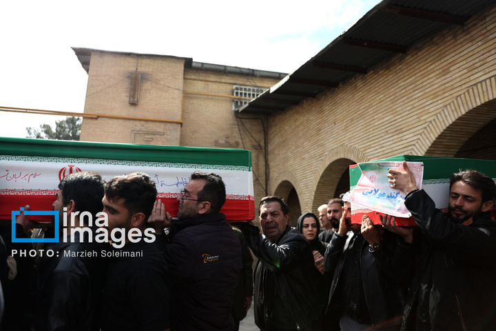 تدفین پیکر شهدای حملات آمریکا و رژیم صهیونیستی در بهشت زهرا (س)