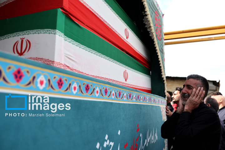 تدفین پیکر شهدای حملات آمریکا و رژیم صهیونیستی در بهشت زهرا (س)