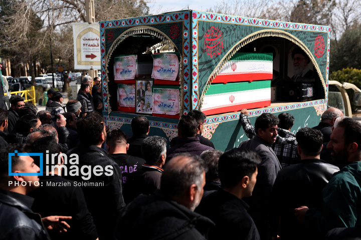 تدفین پیکر شهدای حملات آمریکا و رژیم صهیونیستی در بهشت زهرا (س)