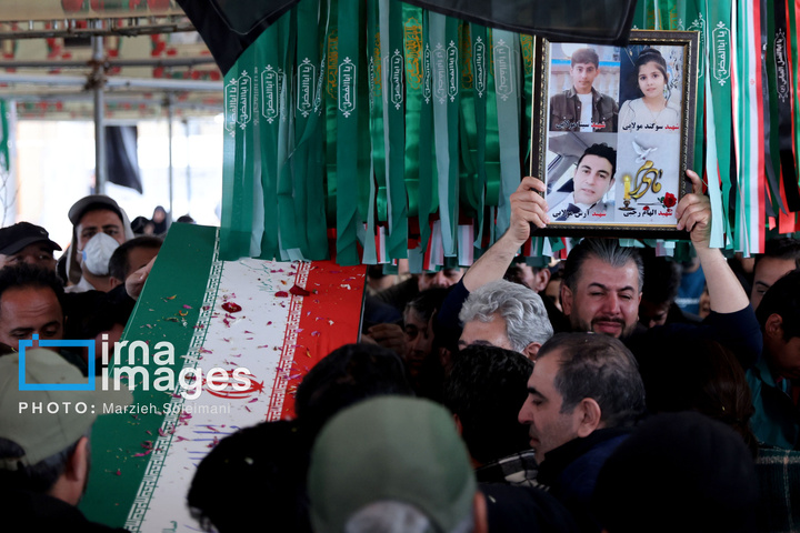 تدفین پیکر شهدای حملات آمریکا و رژیم صهیونیستی در بهشت زهرا (س)