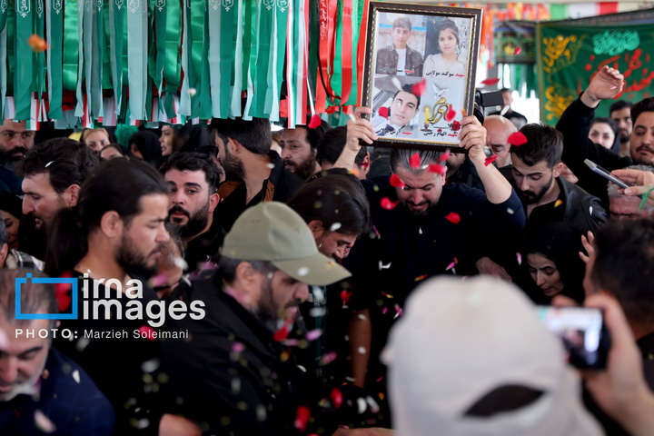 تدفین پیکر شهدای حملات آمریکا و رژیم صهیونیستی در بهشت زهرا (س)