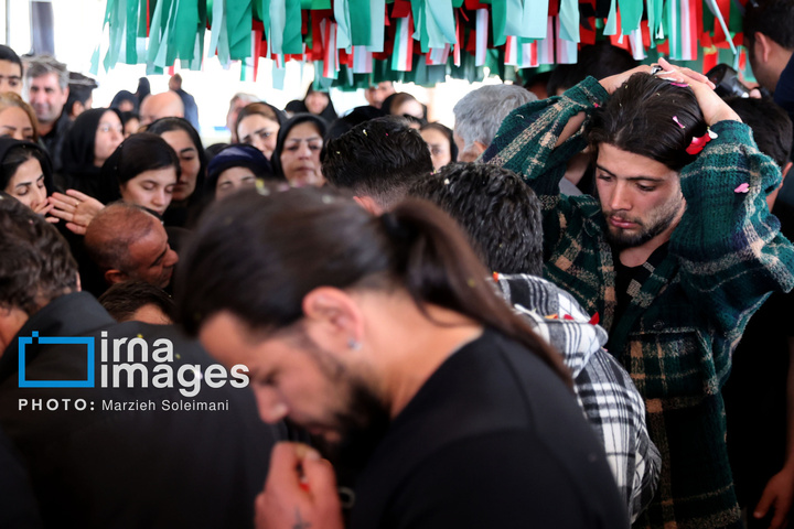 تدفین پیکر شهدای حملات آمریکا و رژیم صهیونیستی در بهشت زهرا (س)