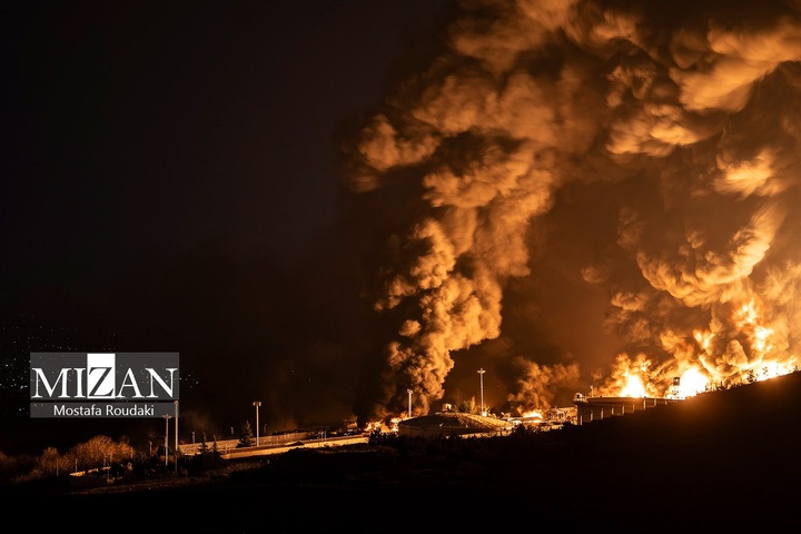 حملات هوایی آمریکا و رژیم صهیونیستی به انبار نفت شهران