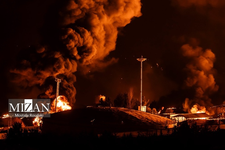 حملات هوایی آمریکا و رژیم صهیونیستی به انبار نفت شهران