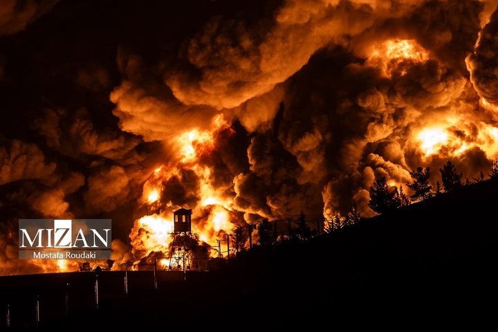 حملات هوایی آمریکا و رژیم صهیونیستی به انبار نفت شهران