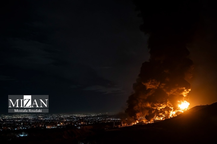 حملات هوایی آمریکا و رژیم صهیونیستی به انبار نفت شهران