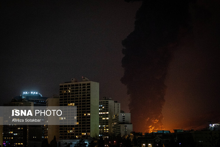 تجاوز هوایی آمریکا و رژیم صهیونیستی به انبارهای نفت تهران