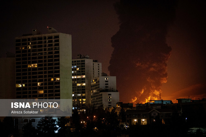 تجاوز هوایی آمریکا و رژیم صهیونیستی به انبارهای نفت تهران
