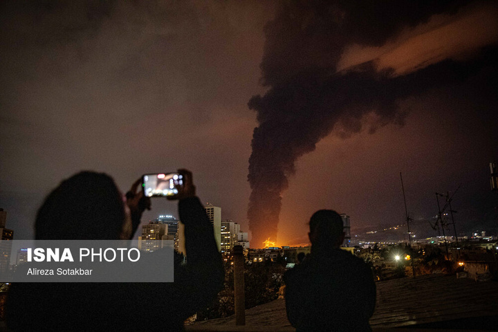 تجاوز هوایی آمریکا و رژیم صهیونیستی به انبارهای نفت تهران