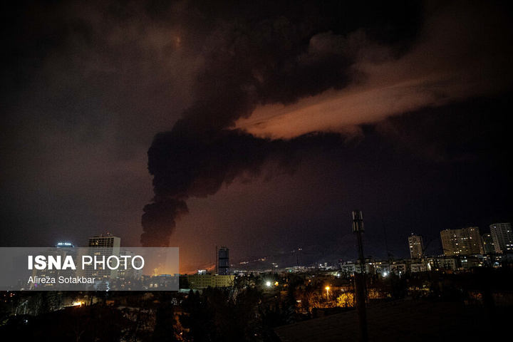 تجاوز هوایی آمریکا و رژیم صهیونیستی به انبارهای نفت تهران