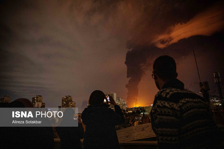 تجاوز هوایی آمریکا و رژیم صهیونیستی به انبارهای نفت تهران