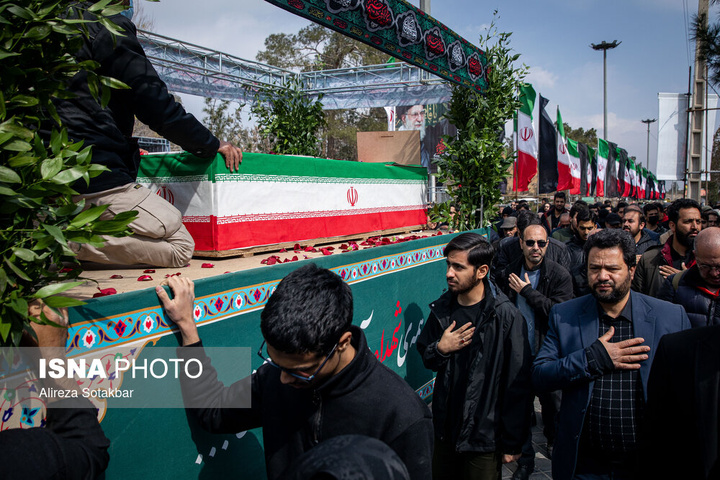 مراسم تشییع پیکر شهدای تجاوز آمریکا و رژیم صهیونیستی - تهران