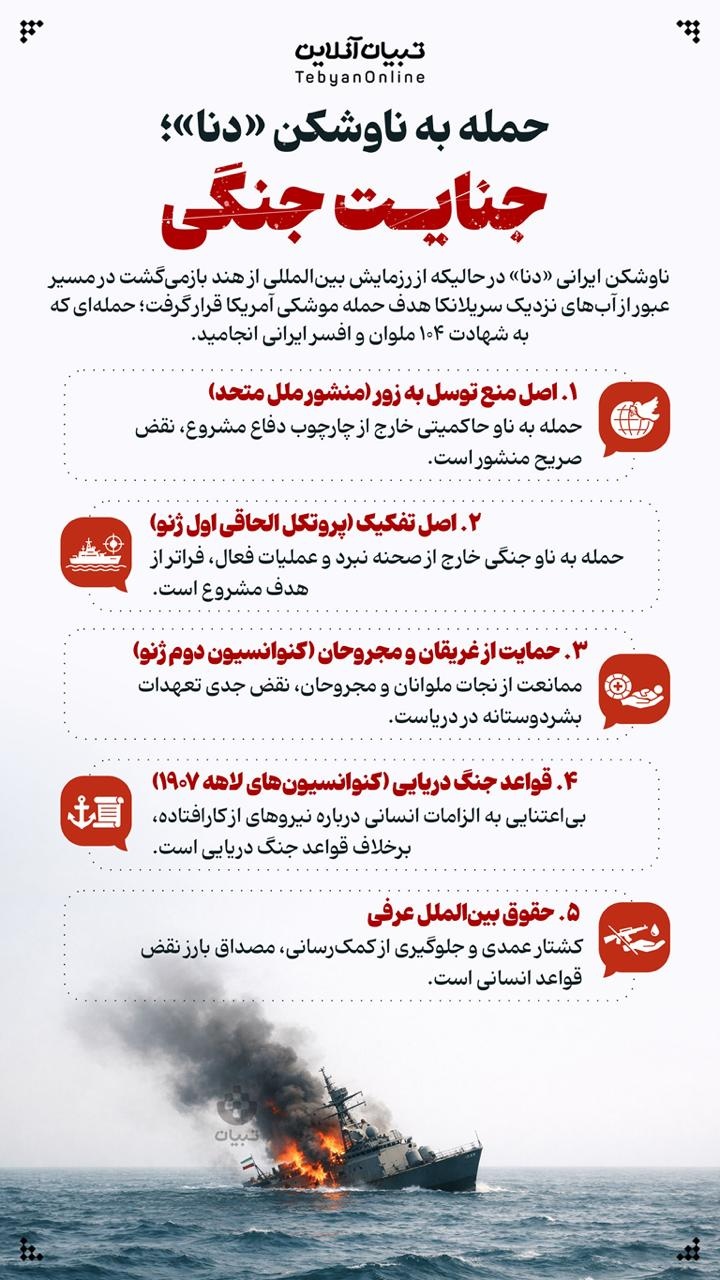 حمله به ناوشکن «دنا»؛ جنایت جنگی