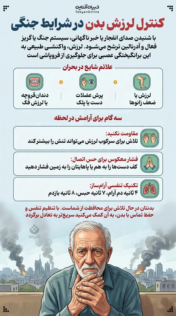 کنترل لرزش بدن در شرایط جنگی