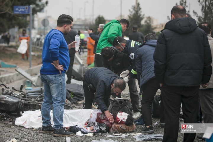 آسیب دیدگان و شهدای حمله موشکی به اتوبان شهید باقری تهران حاوی تصاویر دلخراش