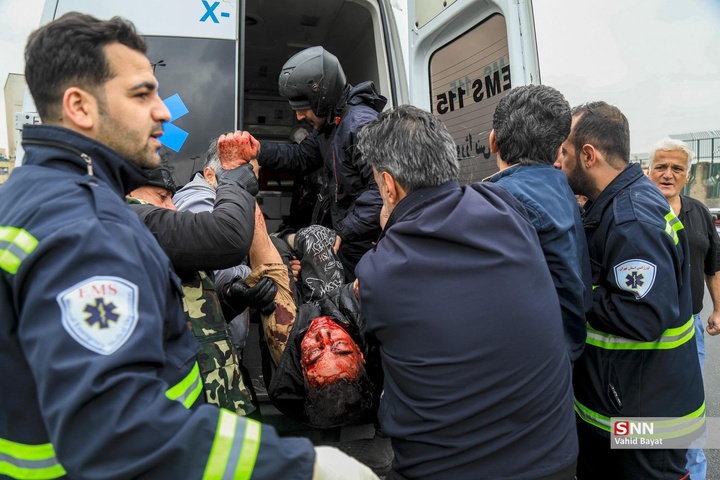 آسیب دیدگان و شهدای حمله موشکی به اتوبان شهید باقری تهران حاوی تصاویر دلخراش