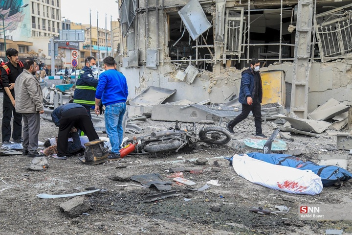 آسیب دیدگان و شهدای حمله موشکی به اتوبان شهید باقری تهران حاوی تصاویر دلخراش