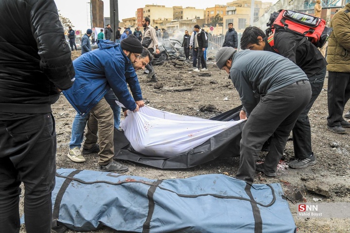 آسیب دیدگان و شهدای حمله موشکی به اتوبان شهید باقری تهران حاوی تصاویر دلخراش